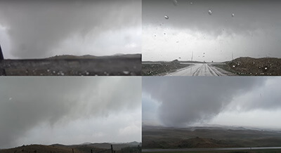 Four tornado images