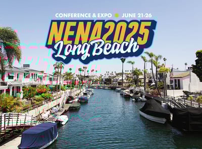 NENA logo above an image of Long Beach, California