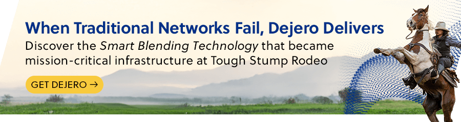 When Traditional Networks Fail, Dejero Delivers. Discover the Smart Blending Technology that became mission-critical infrastructure at Tough Stump Rodeo. Get Dejero