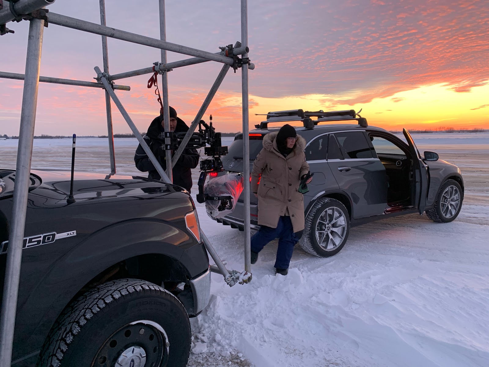 Mercedes commercial from a remote frozen lake