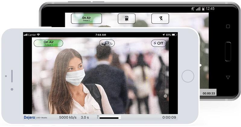 Available to iOS and Android devices, the Dejero app reliably delivers exceptional picture quality with low latency using Dejero's unique Smart Blending Technology