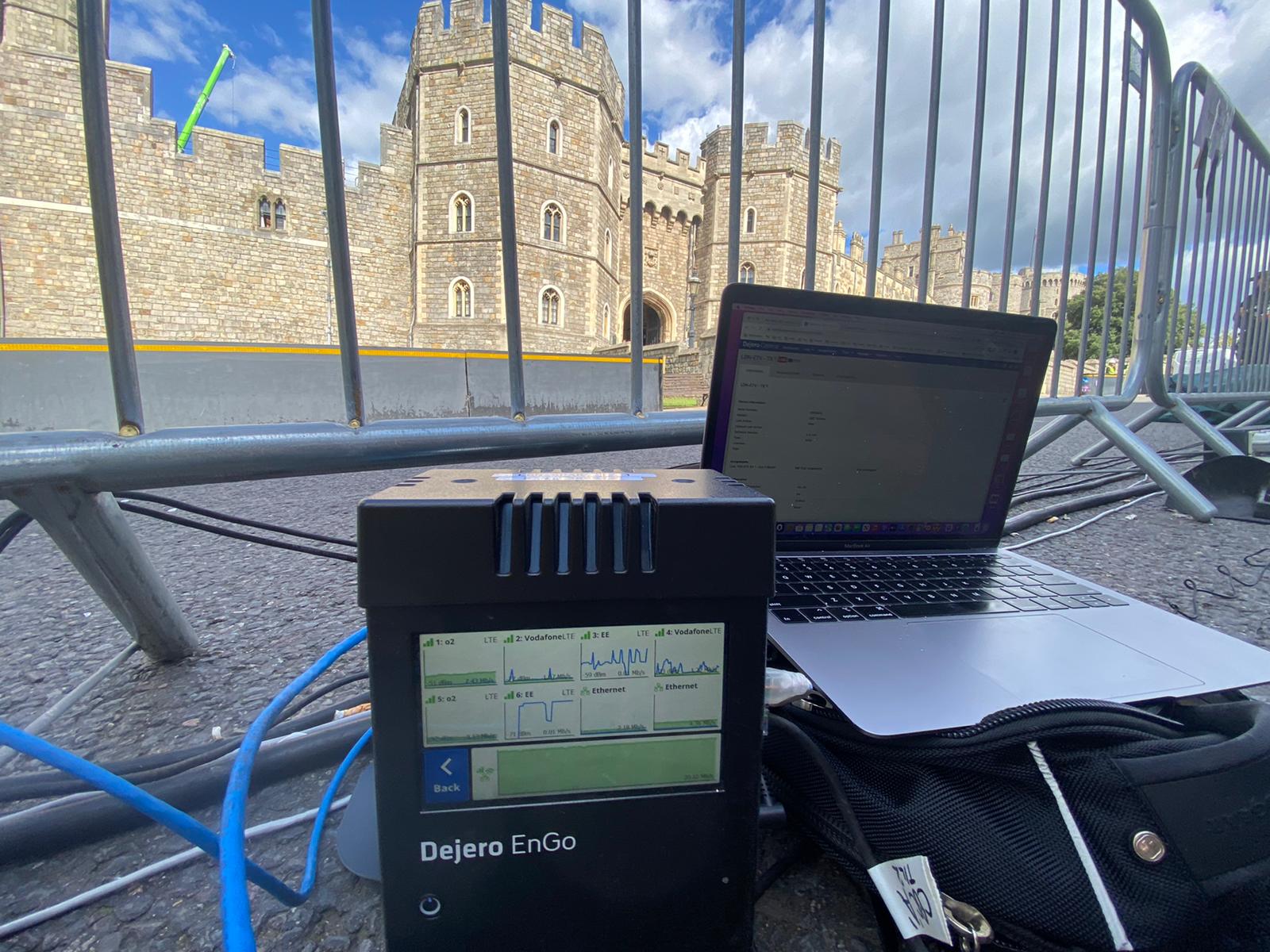 An EnGo transmitter in front of the castle